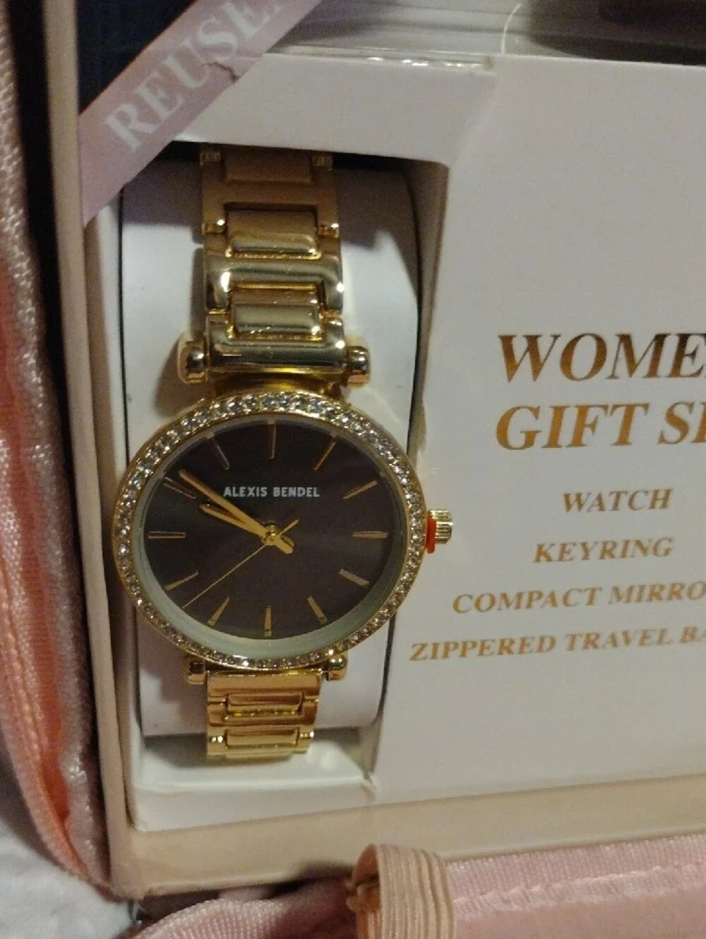 Alexis Bendel Gift Set; Watch, Keyring, Compact Mirror And Travel Case $125 NWT